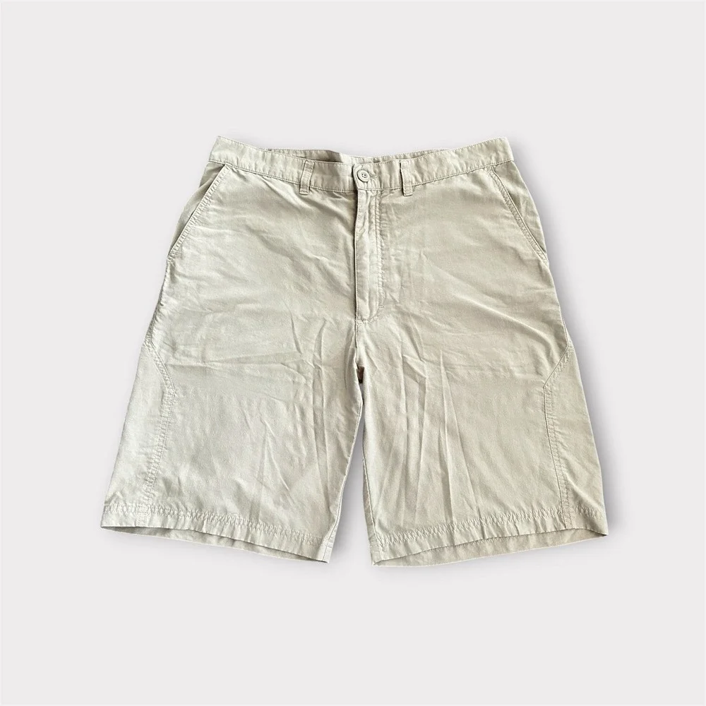 Patagonia Flat Front Quick Dry Tan Shorts Y2K Gorpcore Size 34